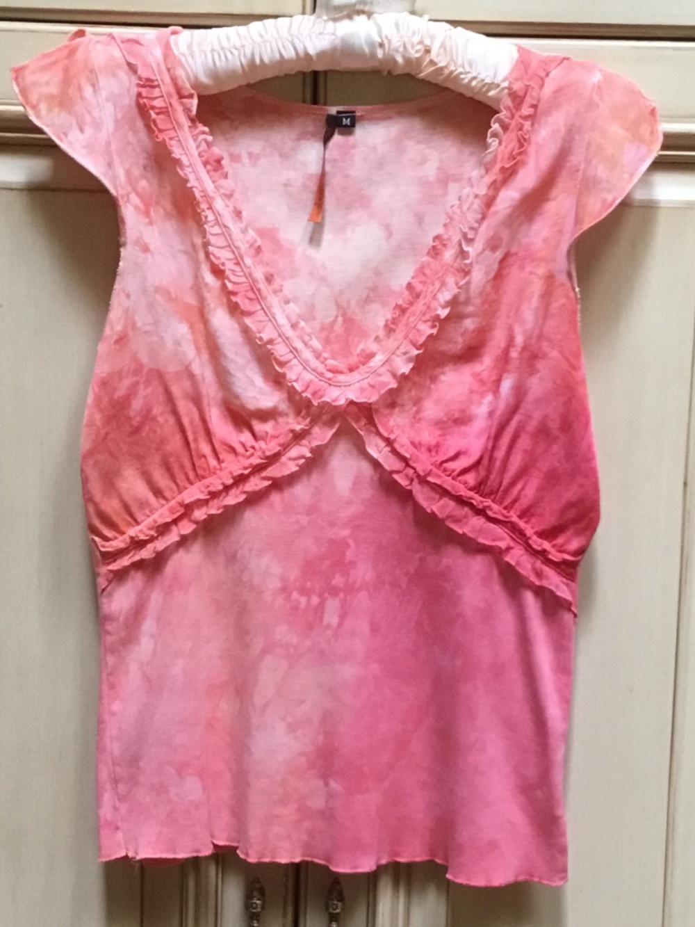 Salmon  Tie-dye Summer Top